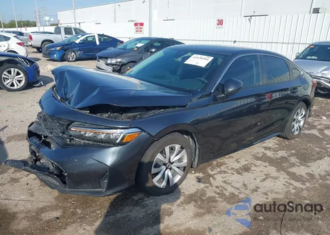 2025 Honda Civic Lx из США, поврежденный, VIN 2HGFE2F28SH577195